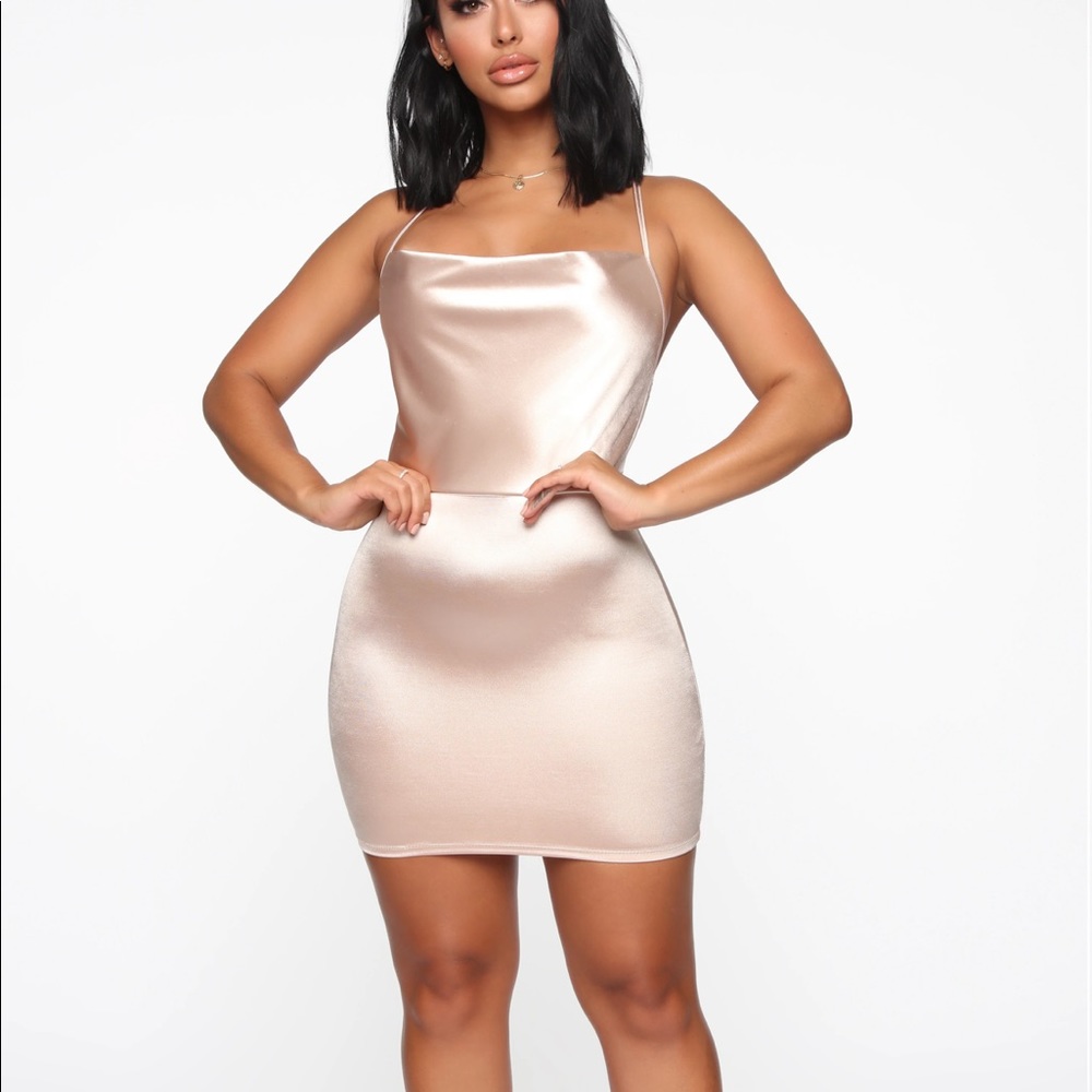 NWOT Fashion Nova satin dress